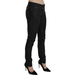 Costume National Black Low Waist Skinny Casual Denim Jeans PAN70724-26