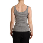 Dolce & Gabbana Gray Cotton Modal Canotta Tank Top T-shirt