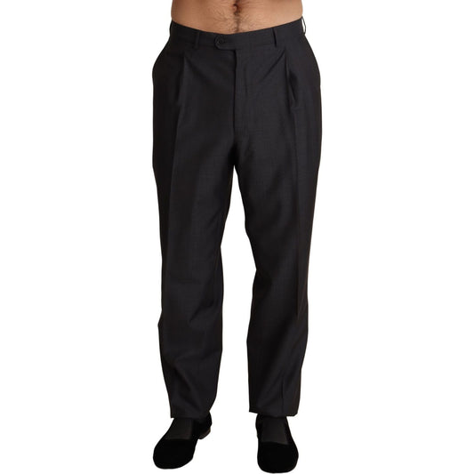 Dolce & Gabbana Elegant Gray Skinny Dress Trousers MAN TROUSERS Dolce & Gabbana