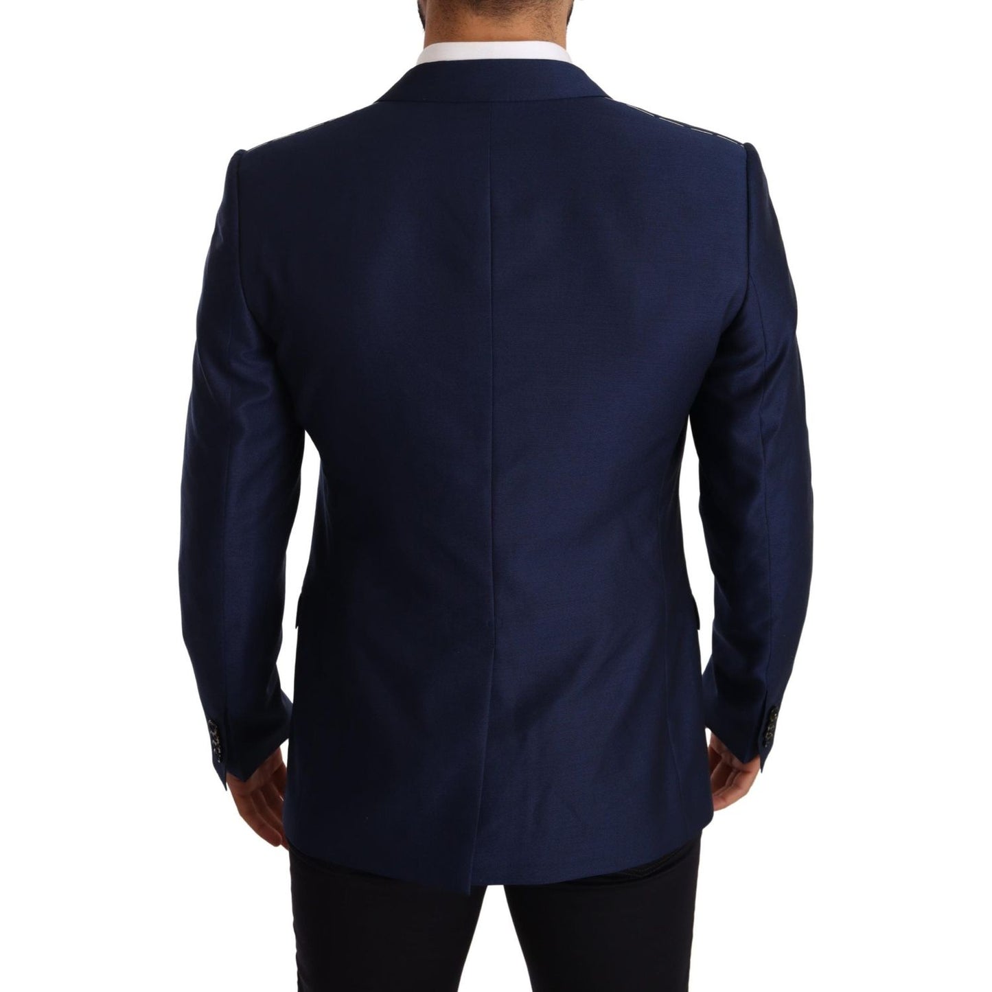 Dolce & Gabbana Elegant Blue Virgin Wool Martini Blazer Dolce & Gabbana