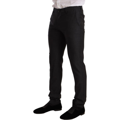 Dolce & Gabbana Gray Wool MARTINI Slim Fit Set Suit Suit