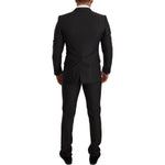 Dolce & Gabbana Gray Wool MARTINI Slim Fit Set Suit Suit
