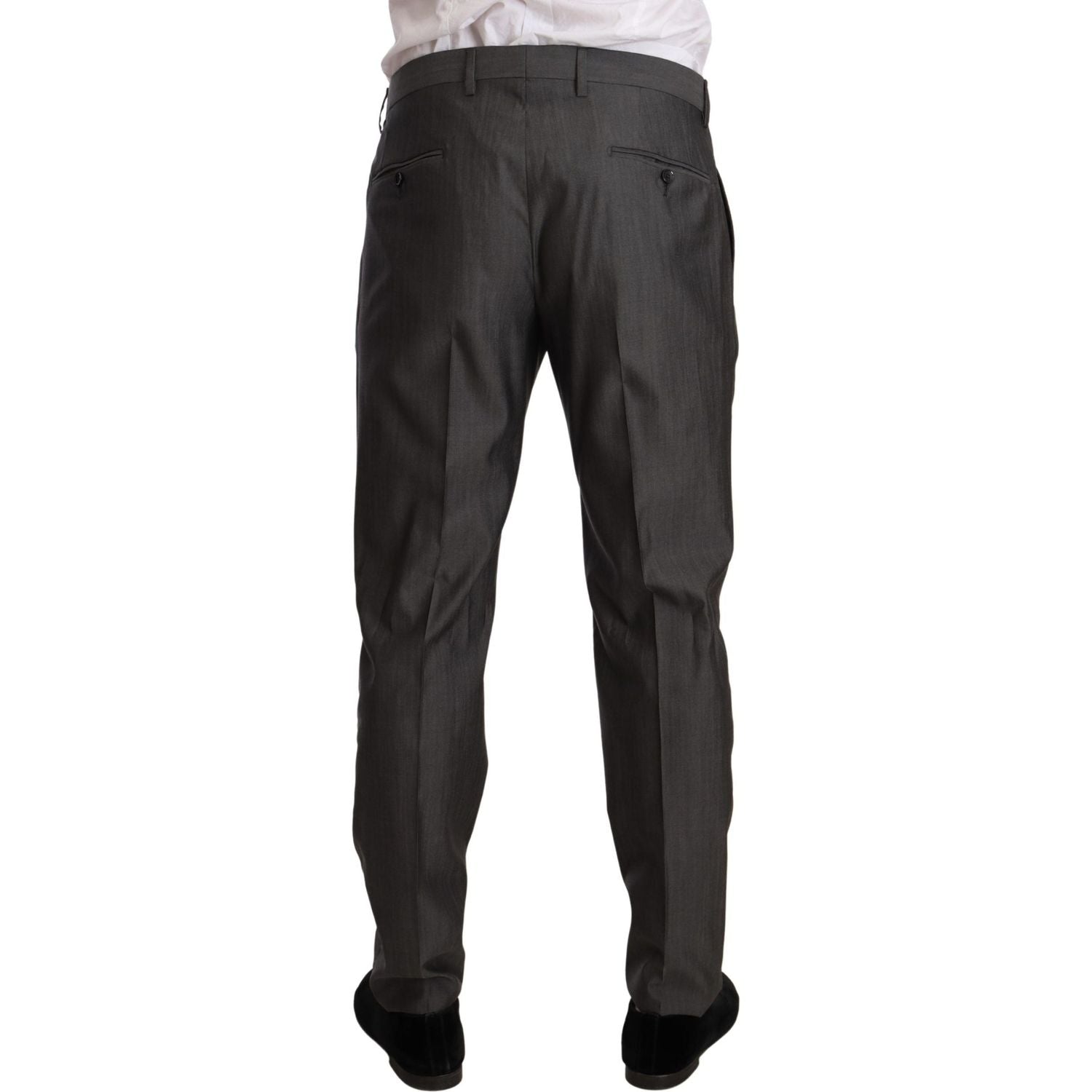 优雅马提尼修身羊毛丝绸套装