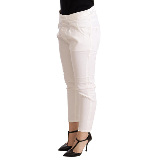 CYCLE Elegant Slim Fit White Skinny Pants WOMAN TROUSERS CYCLE