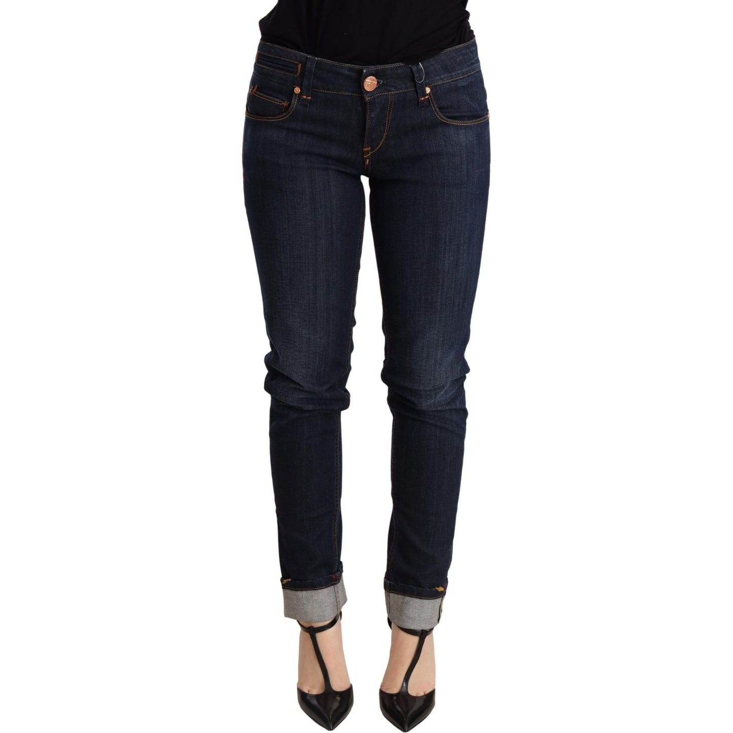 Acht Blue Washed Low Waist Skinny Denim Trouser PAN71239 -26