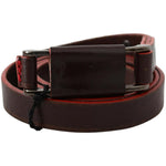 Costume National Elegant Brown Leather Fashion Belt WOMAN BELTS Costume National Black
