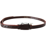 Costume National Elegant Brown Leather Fashion Belt WOMAN BELTS Costume National Dark Slate Gray