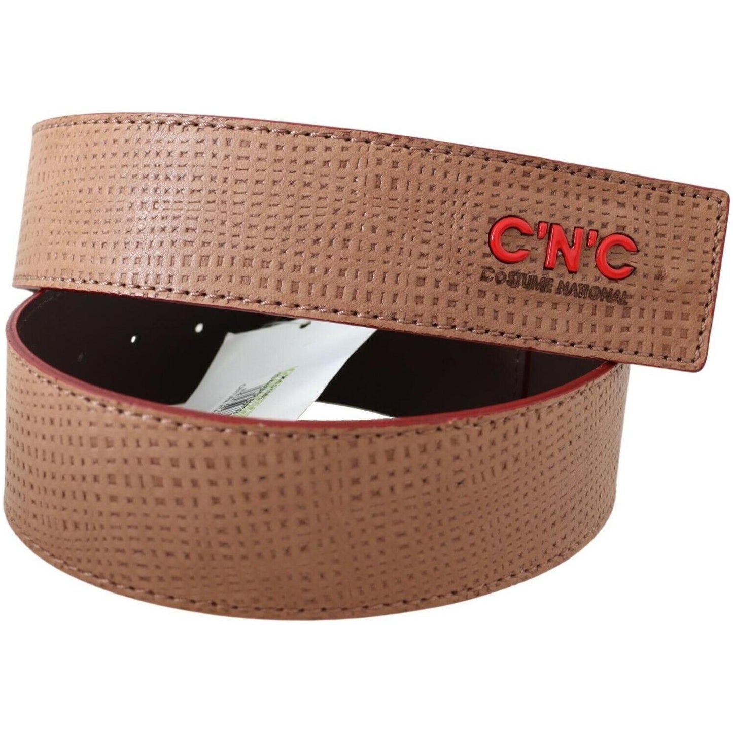 Costume National White Leather Logo Fashion Waist Belt WOMAN BELTS