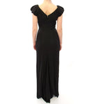 Dolce & Gabbana Black Silk Shortsleeve Gown Maxi IT Dress WOMAN DRESSES