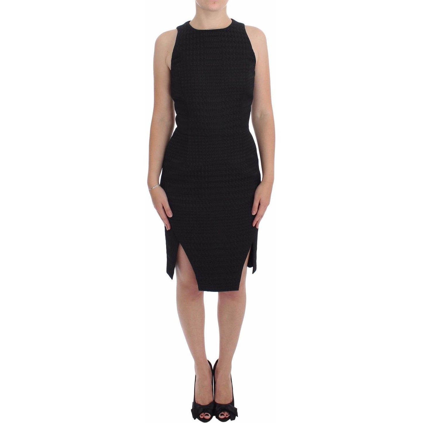 DAIZY SHELY Black Sheath Party Evening Knee Length Dress WOMAN DRESSES