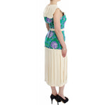 Caterina Gatta Multicolor Dress Gown Floral Sleeveless Gown WOMAN DRESSES