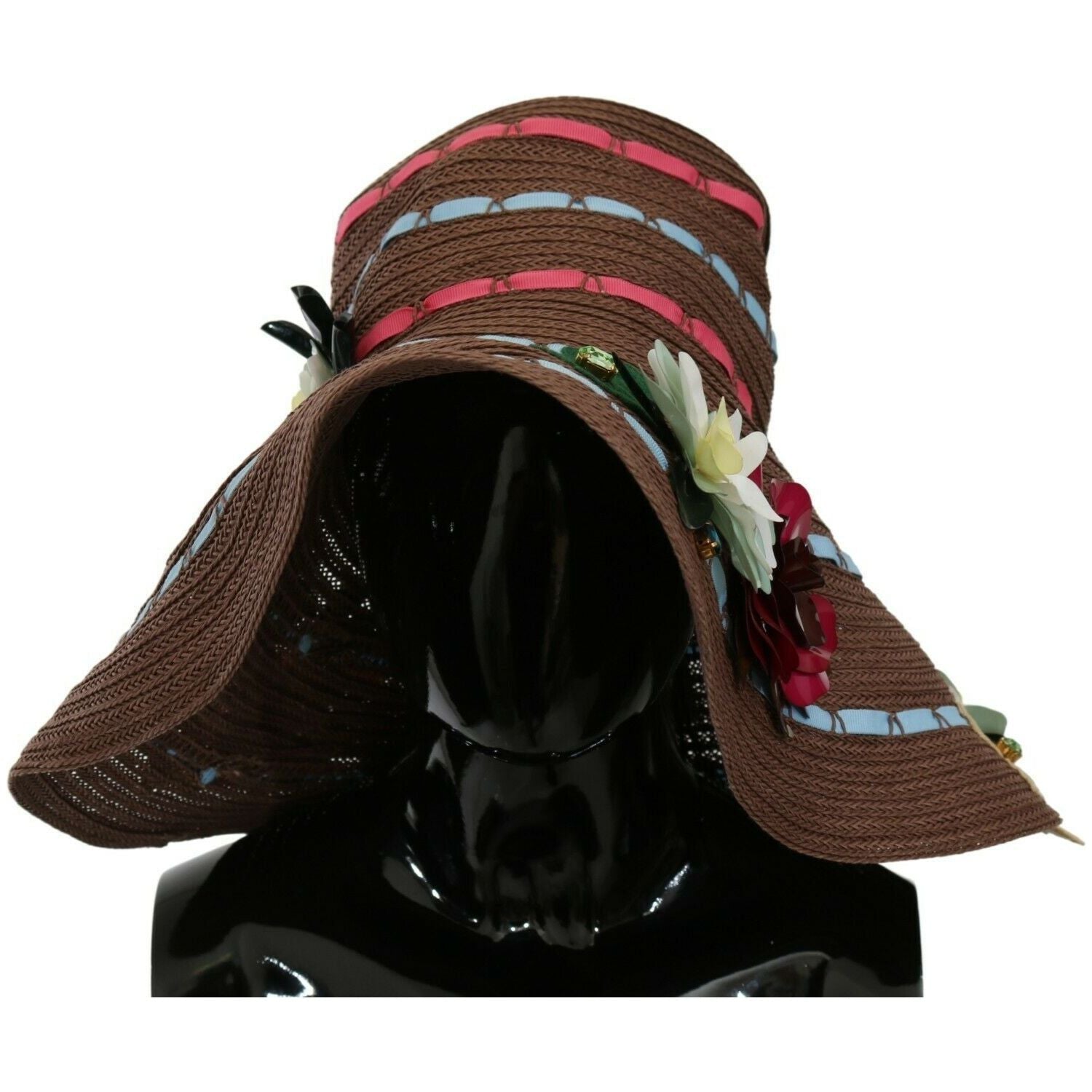 优雅的软边花卉宽边帽