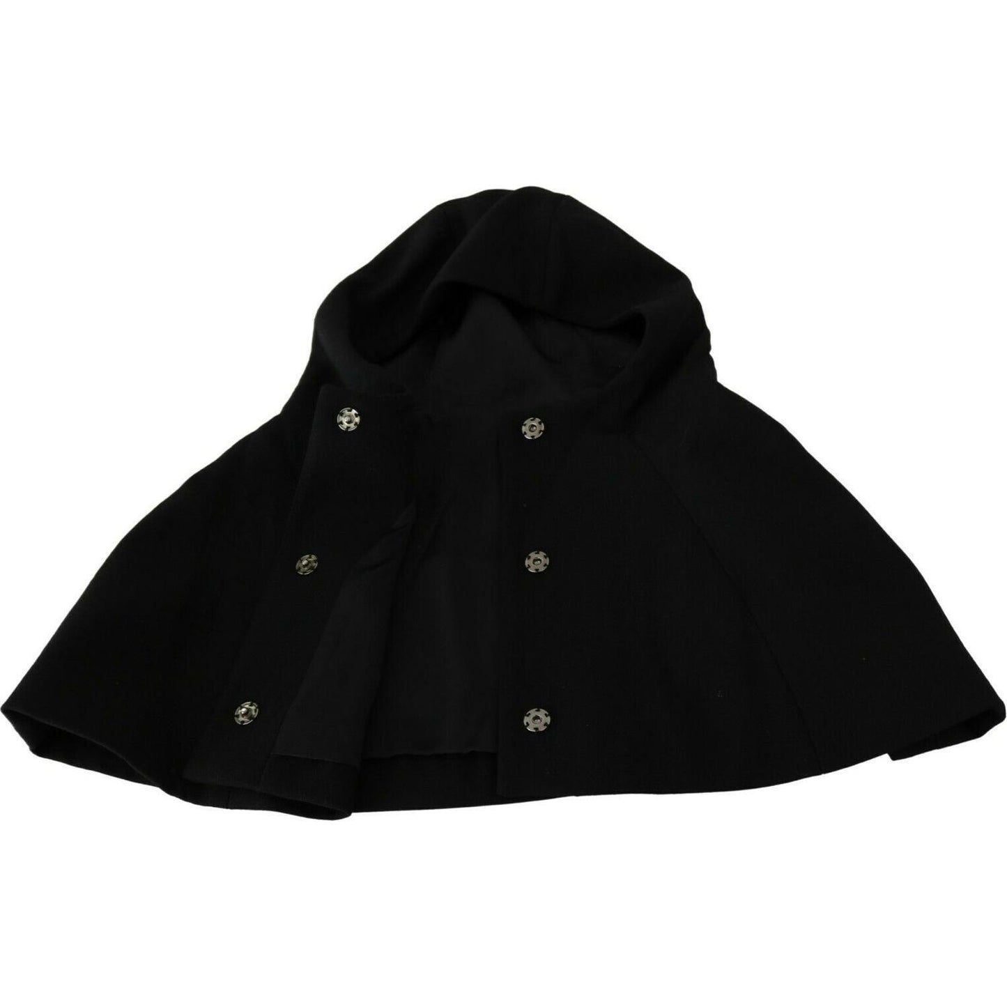 Dolce & Gabbana Black Wool Whole Head Hooded Scarf Hat Hood Scarf