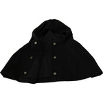 Dolce & Gabbana Black Wool Whole Head Hooded Scarf Hat Hood Scarf