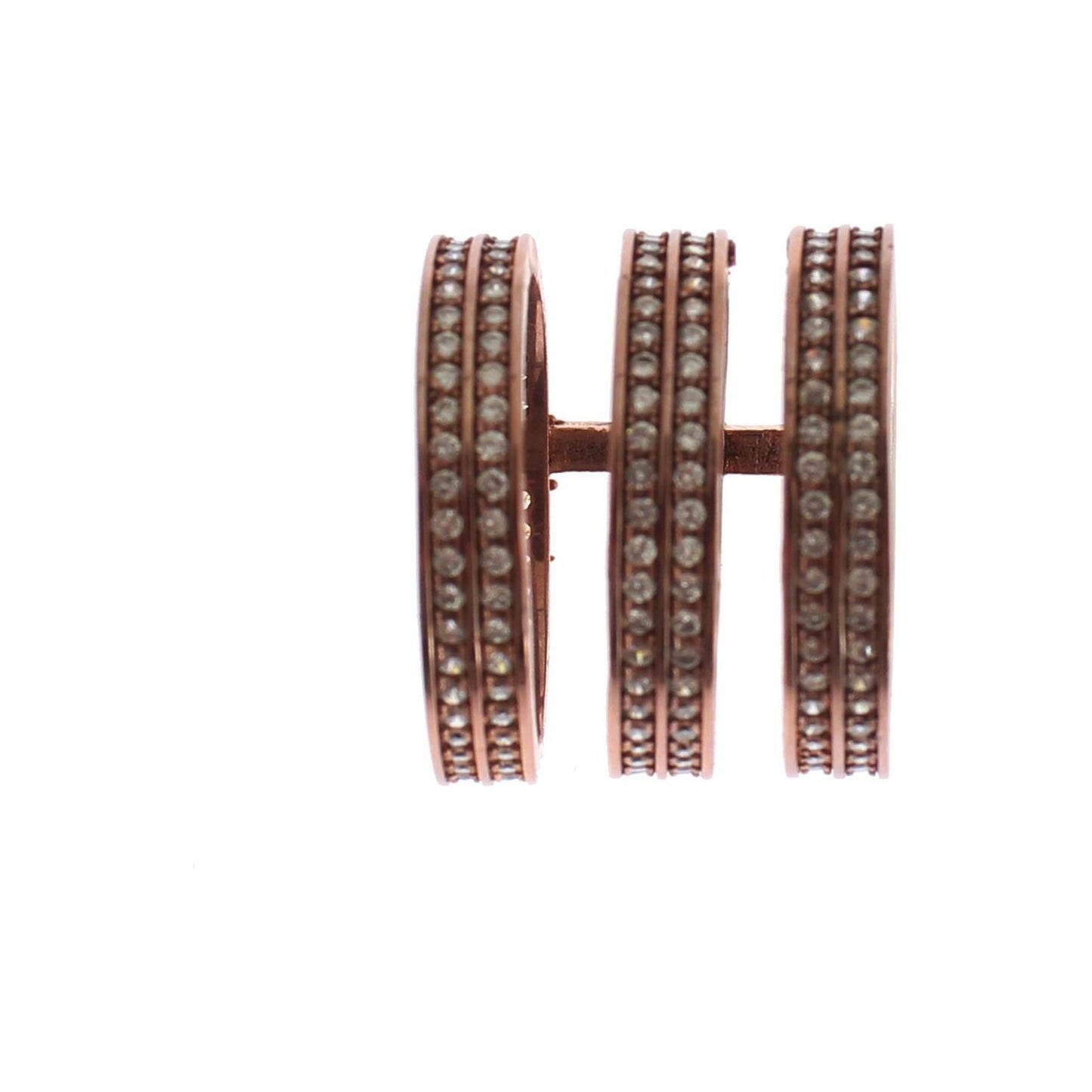 Nialaya Gold 925 Silver Clear CZ Pink Ring Ring