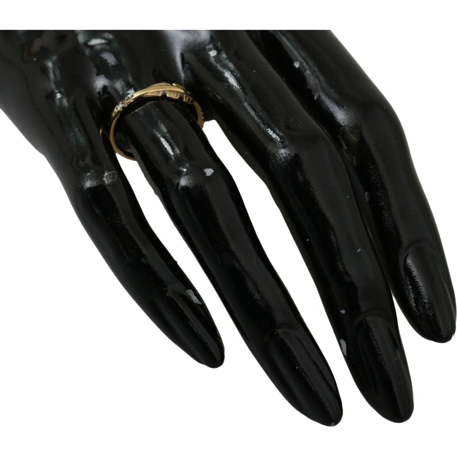 优雅金色 CZ 水晶女士戒指