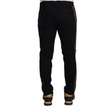 Dolce & Gabbana Black Skinny Fit Denim Side Band Jeans Pant Jeans & Pants