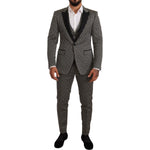 Dolce & Gabbana Black White Check 3 Piece Set MARTINI Suit