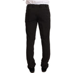 Domenico Tagliente Black Polyester Slim 2 Piece Set TAGLIENTE Suit