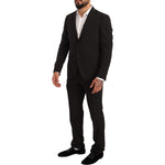 Domenico Tagliente Black Polyester Slim 2 Piece Set TAGLIENTE Suit