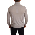 Dolce & Gabbana Gray Cashmere Turtleneck Pullover Sweater