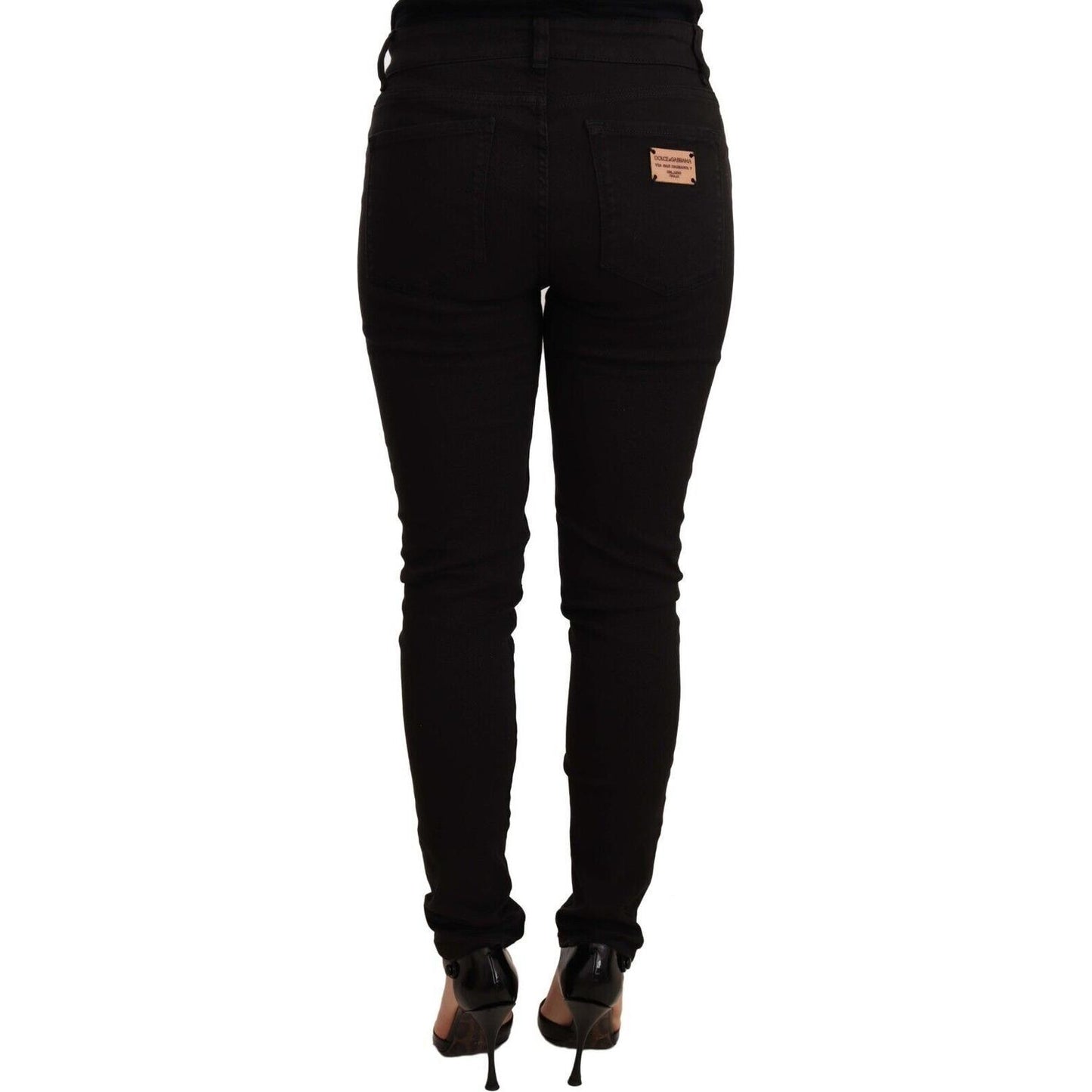 Dolce & Gabbana Black Slim Fit Denim Cotton Stretch Jeans
