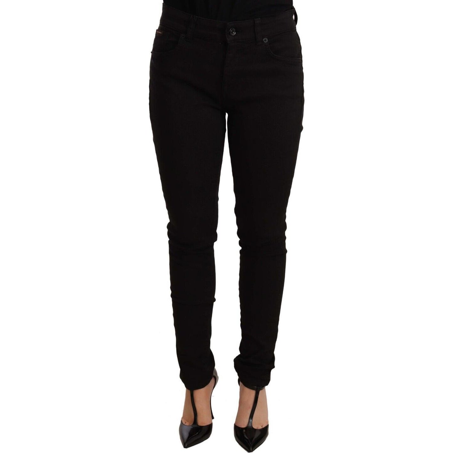 Dolce & Gabbana Black Slim Fit Denim Cotton Stretch Jeans