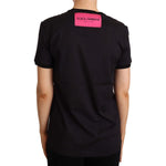 Dolce & Gabbana Black Cotton Large Print Top Crewneck T-shirt