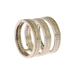 Nialaya Authentic Womens Clear CZ 925 Sterling Silver Ring Ring