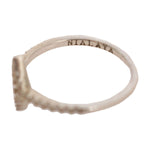 Nialaya Silver Rhombus Womens Clear CZ 925 Silver Ring Ring