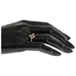 Nialaya Silver Rhombus Womens Clear CZ 925 Silver Ring Ring