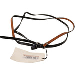 Costume National Brown Leather Silver Tone Buckle Belt WOMAN BELTS