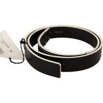 Costume National Black White Leather Fashion Waist Belt BEL61035 -85