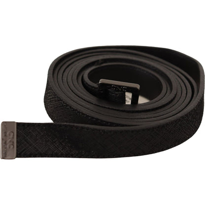 Costume National Black Leather Metal Buckle Waist Belt WOMAN BELTS