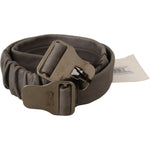 Costume National Gray Leather Silver Buckle Waist Belt WOMAN BELTS