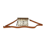 MCM Signature Berlin Gold Diamond Logo Leather Mini Flap Lock Crossbody Handbag Crossbody Bag