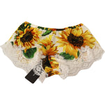 Dolce & Gabbana White Sunflower Lace Lingerie Underwear LB3046 -3
