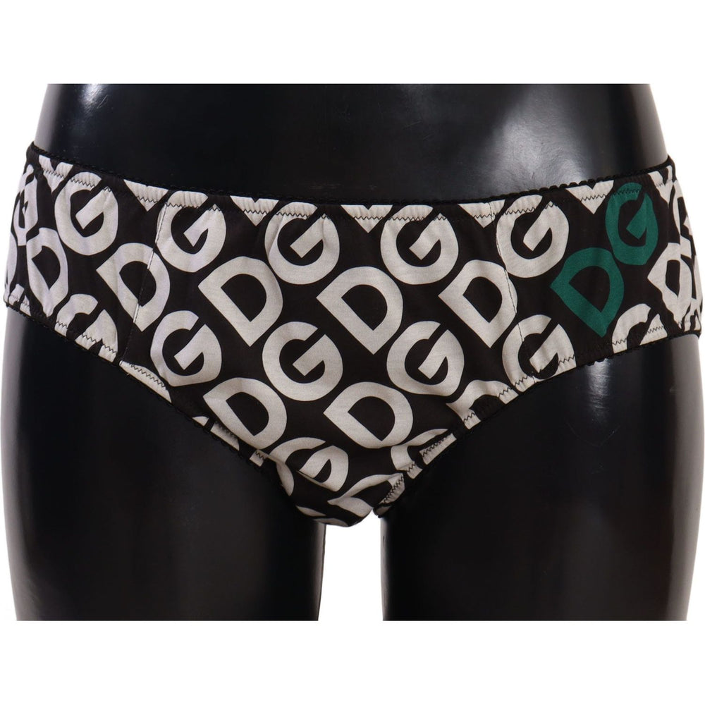 Dolce & Gabbana Multicolor DG Logo Print Slip Bottom Underwear WOMAN SWIMWEAR