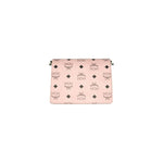 MCM Signature Soft Pink Diamond Logo Leather Mini Flap Lock Crossbody Handbag