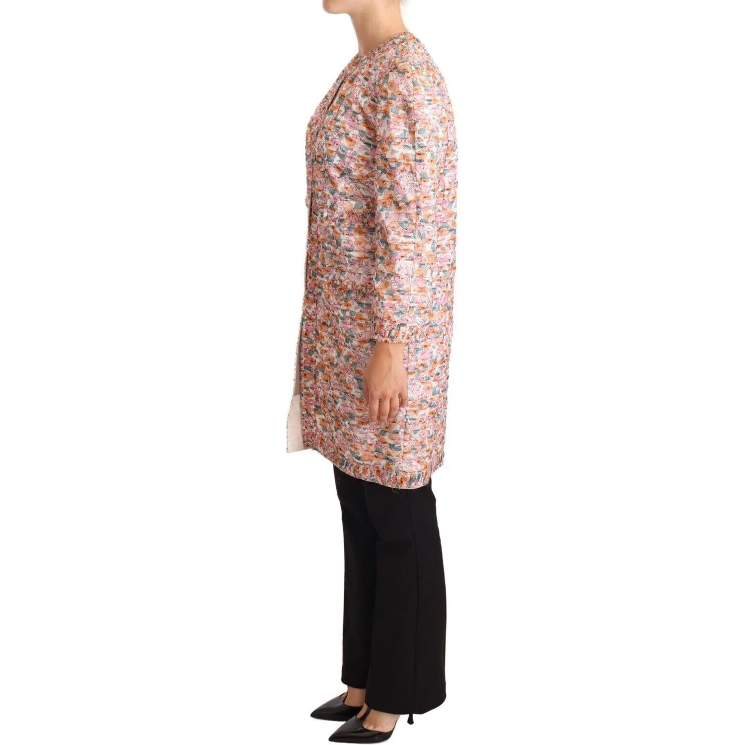 优雅花朵真丝风衣