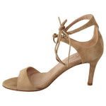 Maria Christina Beige Suede Leather Ankle Strap Pumps Shoes WOMAN PUMPS