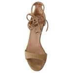Maria Christina Beige Suede Leather Ankle Strap Pumps Shoes WOMAN PUMPS