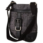 WAYFARER Gray Printed Logo Shoulder Crossbody Purse Bag Crossbody Bag