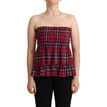 CAMPO DI FRAGOLE Multicolor Chekered Sleevelesss Tank Top WOMAN TOPS AND SHIRTS