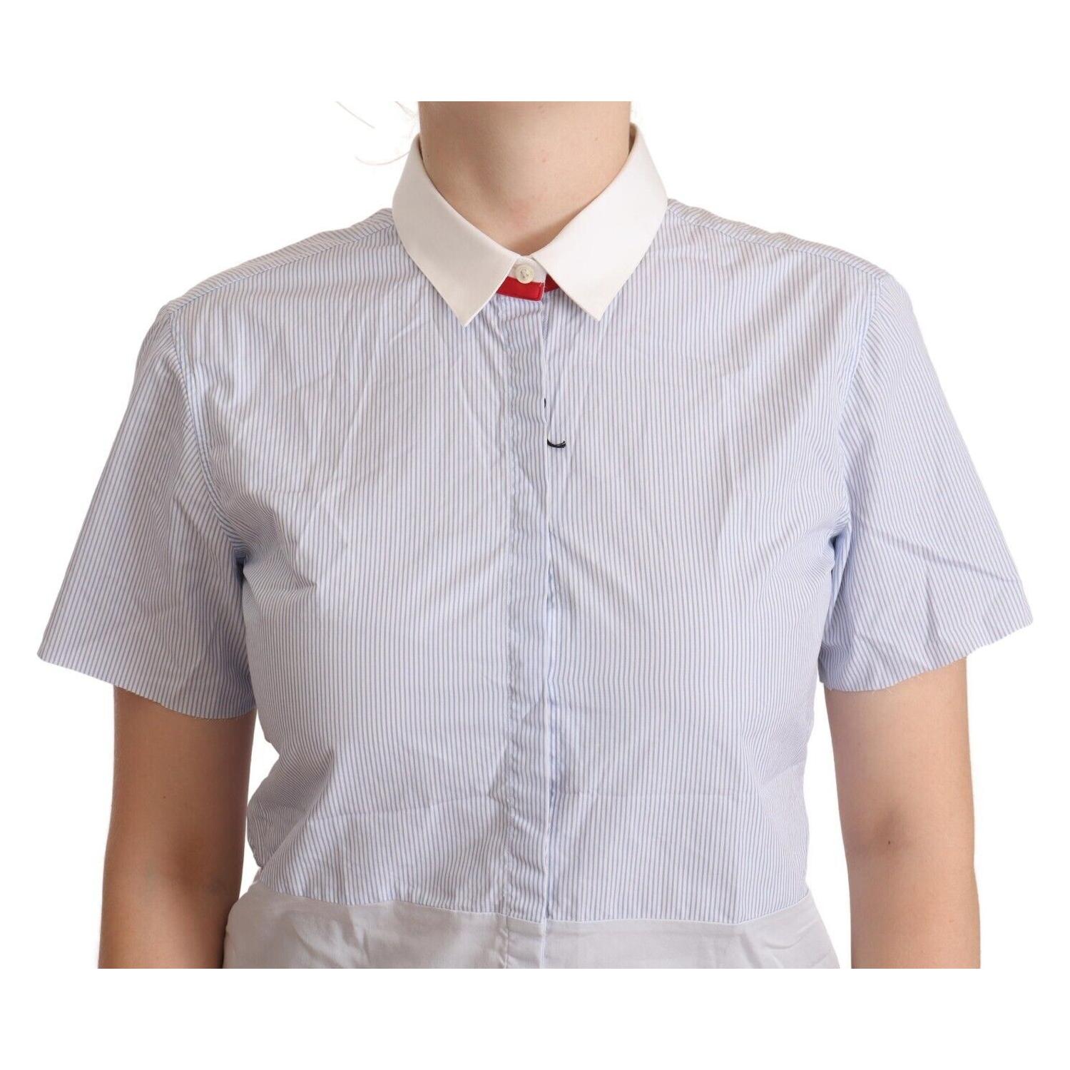 别致的浅蓝色抛光棉 Polo 衫