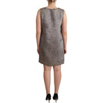Comeforbreakfast Gray Sleeveless Shift Knee Length Dress WOMAN DRESSES