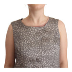 Comeforbreakfast Gray Sleeveless Shift Knee Length Dress WOMAN DRESSES