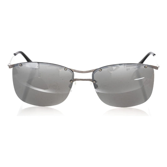 Frankie Morello Silver Metallic Male Sunglass Frankie Morello