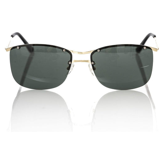 Frankie Morello Black Metallic Men Sunglass Frankie Morello