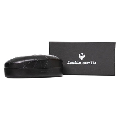 Frankie Morello Black Metallic Fibre Men Sunglasses